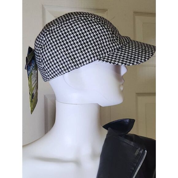KAVU Limited Edition Houndstooth Short Bill Hat Cap #B5 - Picture 2 of 5
